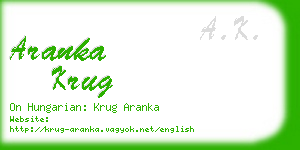 aranka krug business card